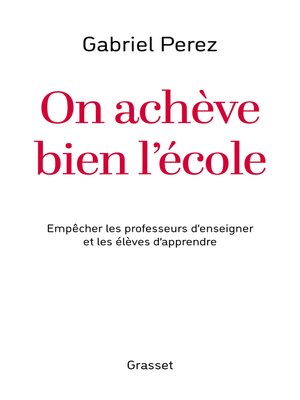 cover image of On achève bien l'école